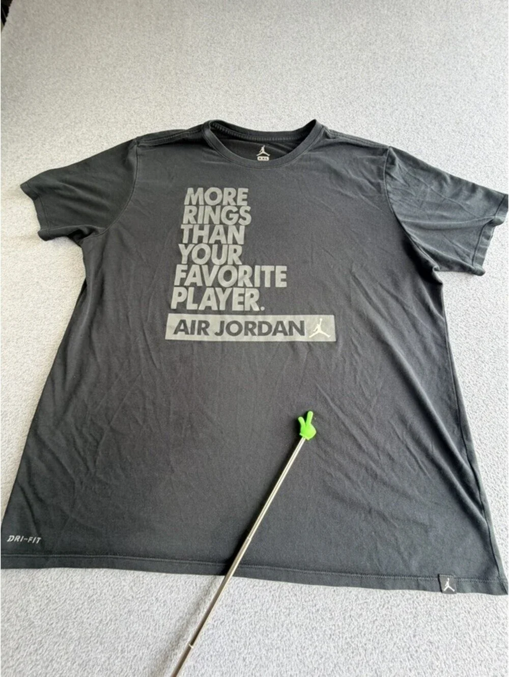 Jordan Mens T-Shirt XXL Black Dri-Fit Graphic More Rings Than Your Favorite